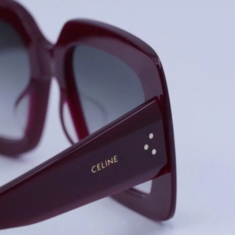 Celine Burgundy Square Sunglasses - Picture 5 of 10